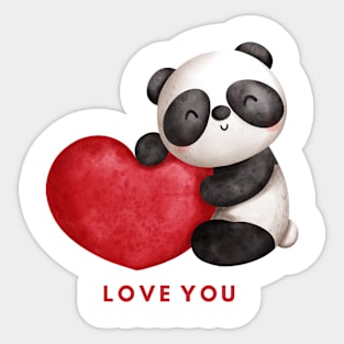 panda i love you Sticker